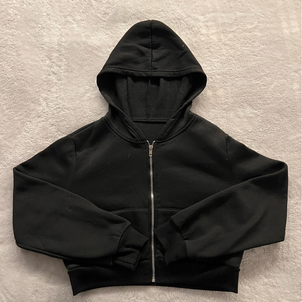 Zip up crop top jacket